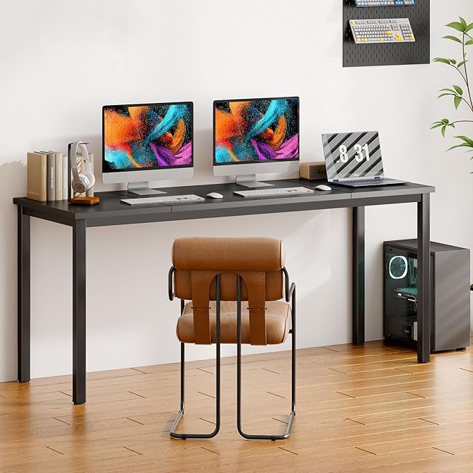 Need Large Computer Desk 70.8 x 23.6 inches Conference Table Large Office Desk Writing Table Workstation for Home OfficeBlack 10FJGSAC3-180BK-60-ND