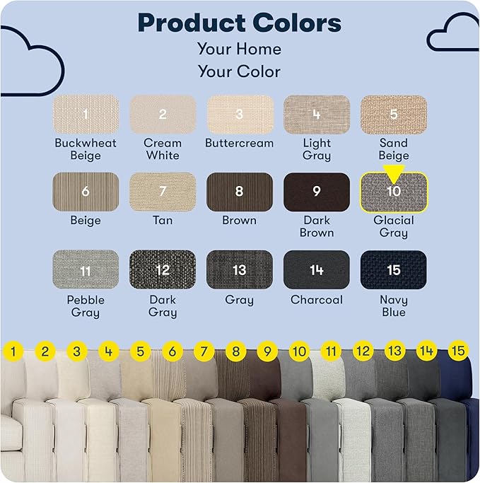 Serta Palisades 78 Track Arm Sofa Easy Care Polyester Soft Pillow Back Pocket Coil Seat Cushions Removable Covers Loveseat or Couch for Small Spaces Living Rooms or Bedrooms Glacial Gray