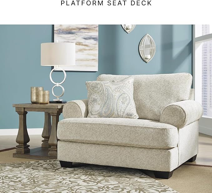 Signature Design by Ashley Monaghan Classic Upholstered Oversized Chair with Reversible Cushion Beige