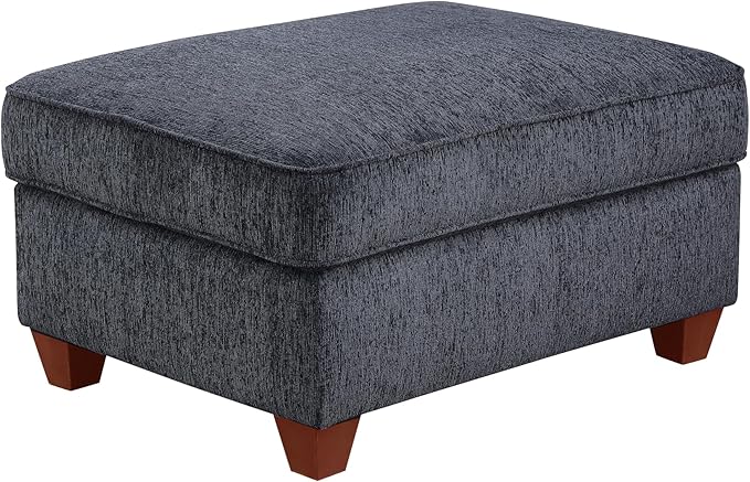 127 L-Shaped Sectional Couch with Movable Ottoman&amp6 Throw Pillows7 Seat Chenille Upholstered Sofa W/2 Cup HolderUSB Port&ampHidden Storage BoxDIY Combinationfor Living RoomApartmentDark Gr