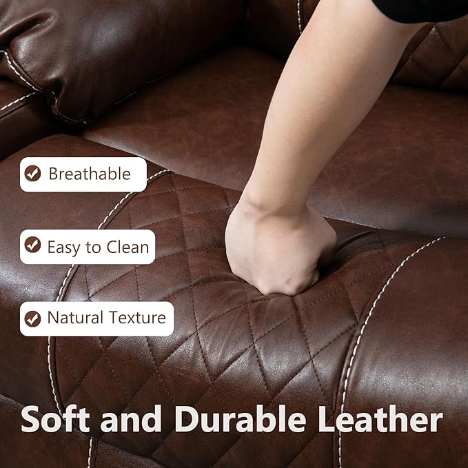 Oversized Power Lift Recliner Chair for Big and Tall 400 LBS Dual Motor Electric Recliner with Heat &amp Massage Zero Gravity Leather Sofa Chair for Living Room Home Theater Brown