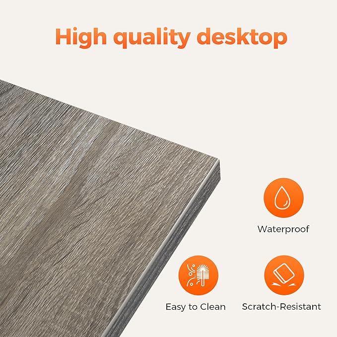 Mericonia 66 inch Large L Shaped Desk Simple Corner Gaming Desk with CPU Stand &amp Hooks Computer Desk for Home Bedroom &amp Office Workspace Grey
