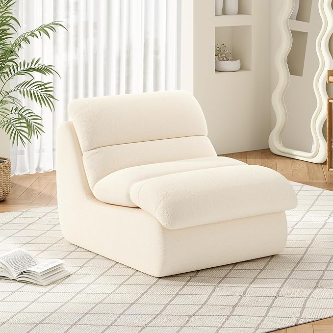 STARY Upholstered Accent Sofa Modern Armchair with Soft Cushioned Seat Stylish Sofa for Living Room Bedroom or Office