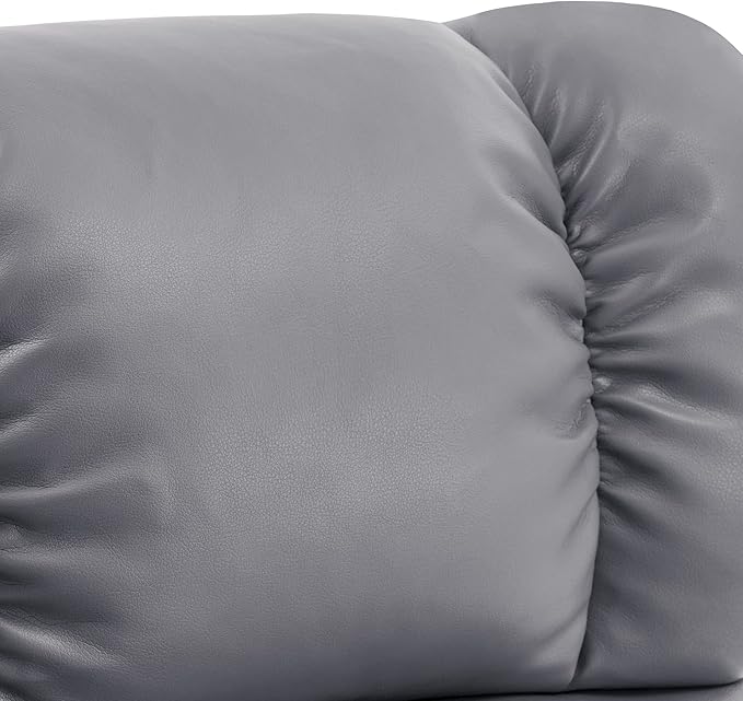 MCombo Swivel Recliners with Ottoman Reclining TV Chairs with Vibration Massage Faux Leather Ergonomic Lounge Chair for Living Room Bedroom 4832 (Grey)