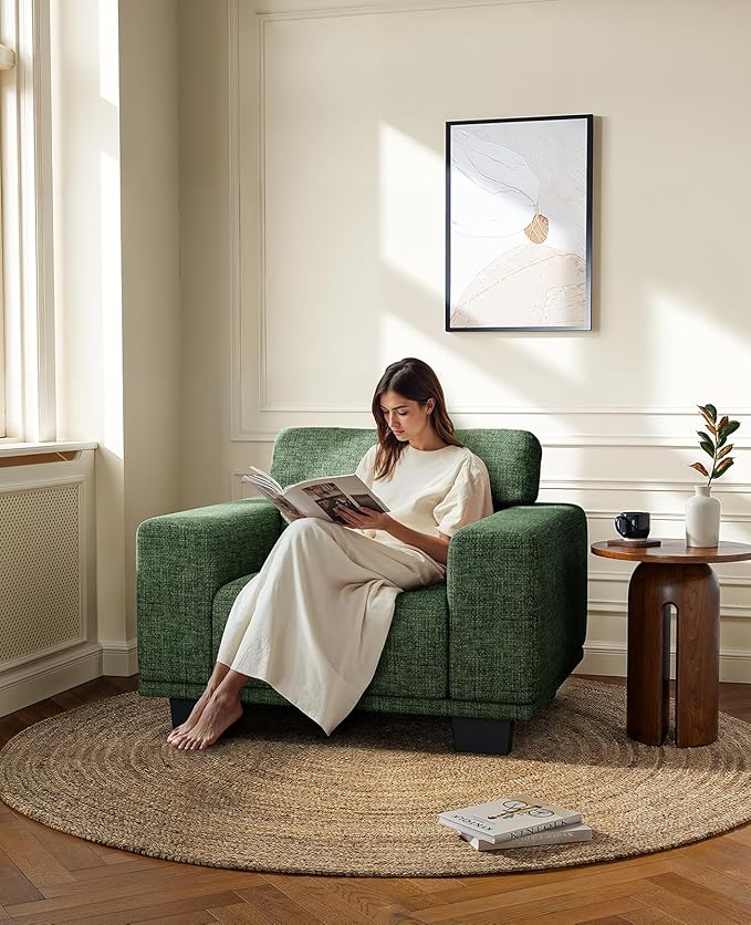 Amada 40 Oversized Accent Sofa Chair Modern Armchair with Deep Seat Comfy Upholstered Large Reading Chair with Removable Washable Covers for Living Room &amp Bedroom Office