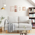 Loveseat Mid Century Modern 65 Small Couches for Small Spaces Love Seat with 2-3 Seat Upholstered Cushion Sofa for Bedroom &amp Living Room Apartment Beige