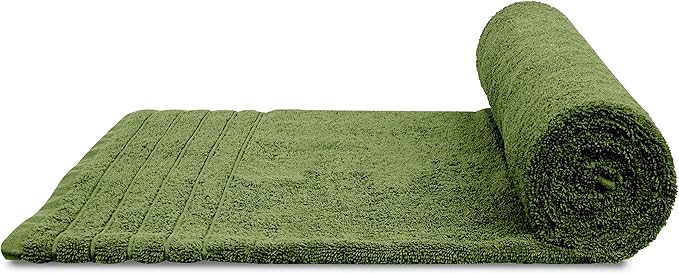 Tens Towels Pack of 2 Extra Large Bath Sheets 35 x 70 Inches 100% Cotton Larger &amp Lighter Weight Quicker to Dry Super Soft &amp Absorbent Oversized Bath Towels Green
