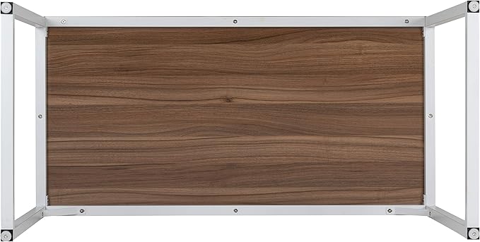 Flash Furniture Tiverton Industrial Modern Desk - Commercial Grade Office Computer Desk and Home Office Desk - 47 Long (Walnut/White)