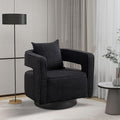 Chifee &amp Vingol 28.9 Boucle Modern Swivel Accent Barrel ChairBlack