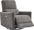 CHITA Power Recliner Chair Swivel Glider FSC Certified Fabric Living Room Reclining Sofa Chair with Lumbar Support Metal Grey