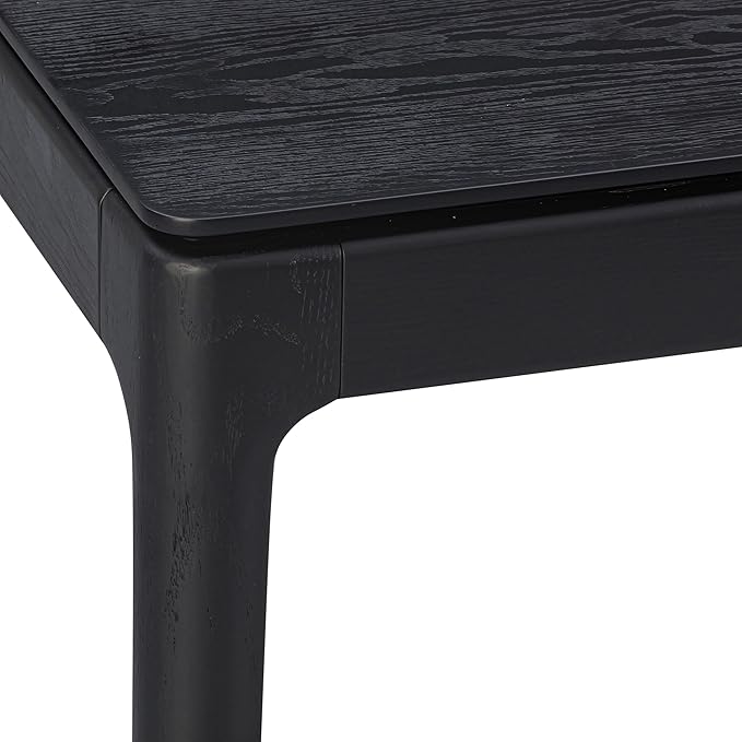 NTC Mingle 71 Inch Modern Design Rectangular Dinner Table for Dining Room Living Room Furniture Effortless Assembly Burnt Black