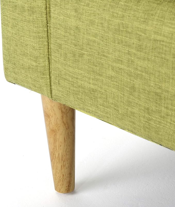 Christopher Knight Home Sawyer Mid-Century Modern Fabric Club Chair Muted Green / Natural