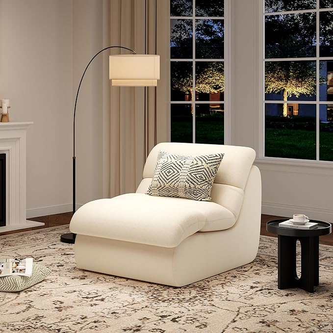 STARY Upholstered Accent Sofa Modern Armchair with Soft Cushioned Seat Stylish Sofa for Living Room Bedroom or Office