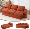 Convertible Sofa Bed3-Seater Boneless Couches for Living Room 2 in 1 Folding CouchFold Out Floor Couch with PillowsCloud Floor LoveseatFloor Futon Sleeper for Living Room Bedroom LoungeOrange