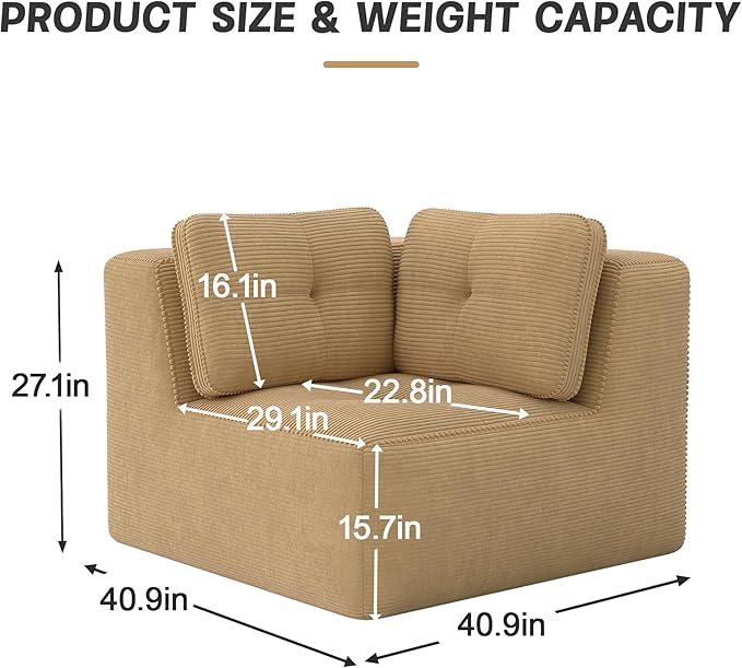 healthomse Camel Sofa Corner Module