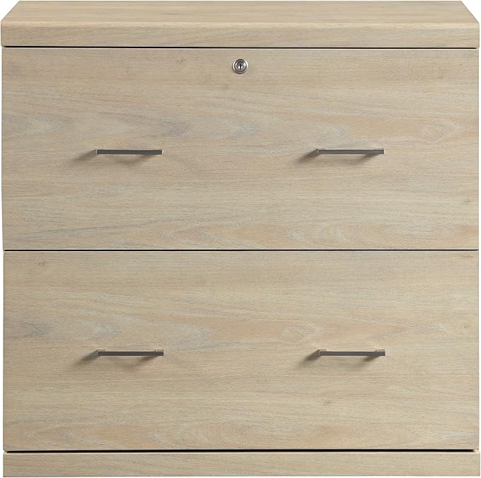OSP Home Furnishings Alpine 2-Drawer Vertical File with Lockdowel Fastening System 30 inches Wide Norwegian Alder Finish