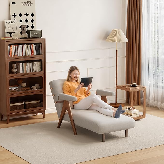 3-in-1 Sleeper Chair for ReadingConvertible Sofa Pull Out Couch Bed for AdultsAdjustable BackrestSpace-SavingFit for Living Room Bedroom Office(W31.2x31.8Hx31.8D inch)