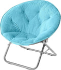 Urban Lifestyle Faux Fur Saucer Chair Light Blue