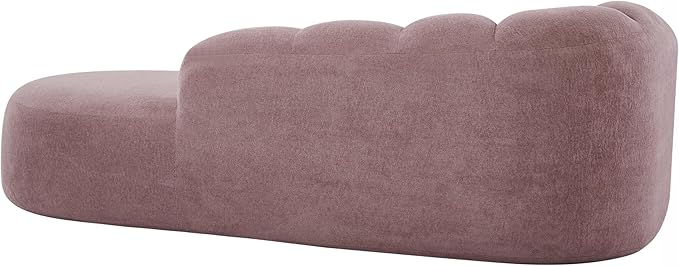 Christopher Knight Home Presie Upholstered Boneless Chaise Lounge Chair Indoor Comfy Chaise Lounge Sofa for Bedroom Modern Home Sofa Living Room No Assembly Required Light Purple