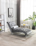 Leisure Velvet Concubine Sofa Accent Sofa Chaise Reclining Lounger Barrel Sofa with Acrylic Feet (Sliver)
