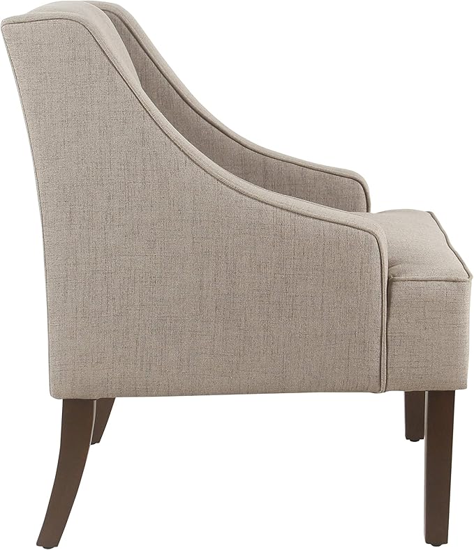HomePop Swoop Arm Accent Chair Tan