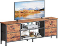 Furologee TV Stand Dresser with 4 Drawers 63 Inch Entertainment Center with Open Shelves Media Console Table for 6570 Inch TV Television Stand for Bedroom Living RoomRustic Brown