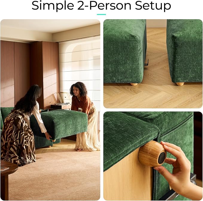 LINSY HOME Versatile Console Modular Sectional Oversized Couch Multifunctional Side Table with Charging Station and Storage Convertible Sectional Sofa Modular for Living Room Apartment Dorm Room