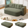 Convertible Folding Sofa Bed 80 Futon Floor Couch Modular Sleeper Loveseat Sectional Boneless Cloud Corduroy Couches for Living Room Guest Room No Assembly Required Green