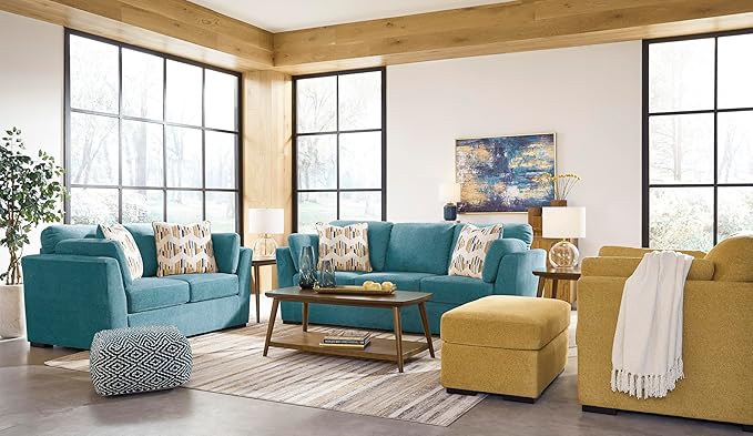 Signature Design by Ashley Keerwick Modern Upholstered Oversized Chair Blue