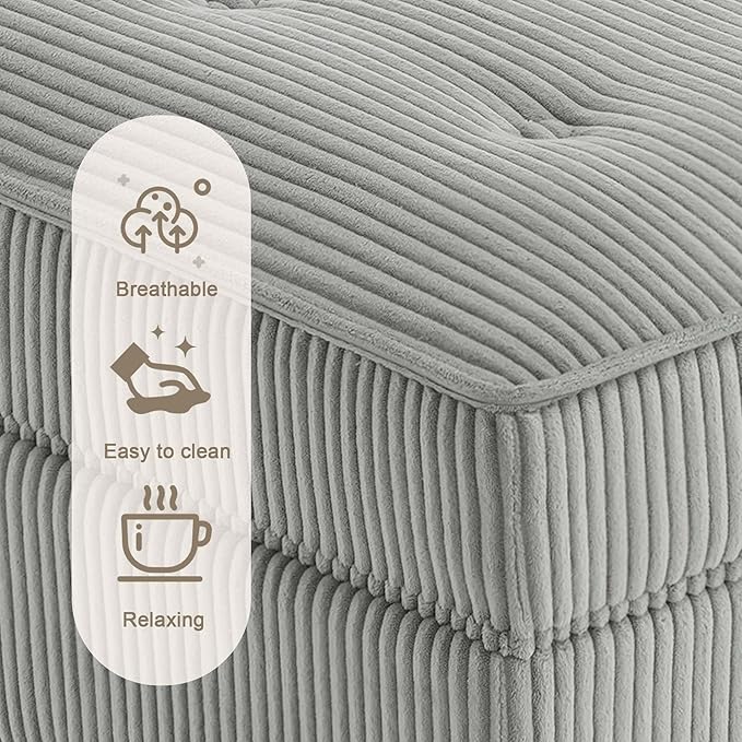 3-Seater Modular Sectional Sofa Couch 98 Upholstered Cloud Sofa Bed with Deep Seat for Living Room Bedroom and Apartment Comfy Fluffy Sleeper Sofa