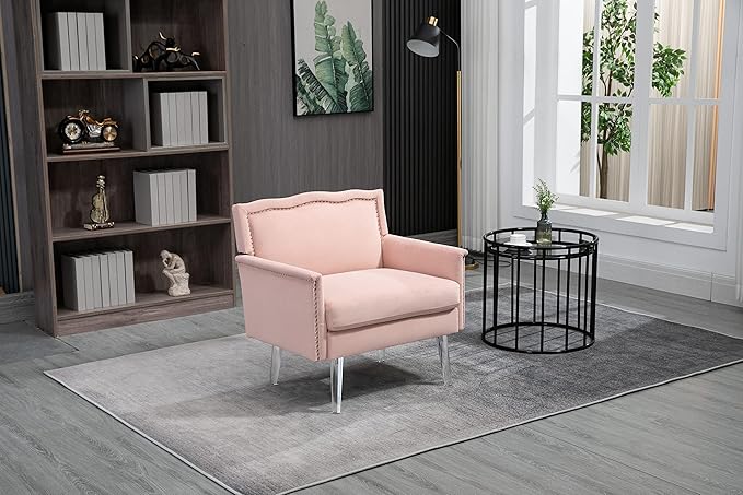 Accent ChairLiving Room Chair Leisure Single Sofa with Acrylic feet
