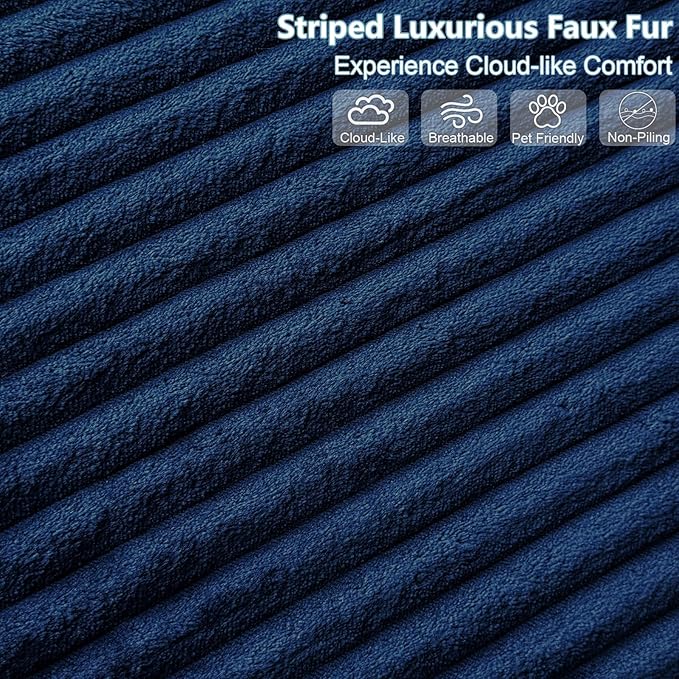 71 Oversized Chaise Lounge ChairSectional Double Lounge Chaise with Pillows Upholstered Corduroy Boneless Lounge Chair Fluffy Modern Loveseat Sleeper Sofa for Living Room or Bedroom(Blue)