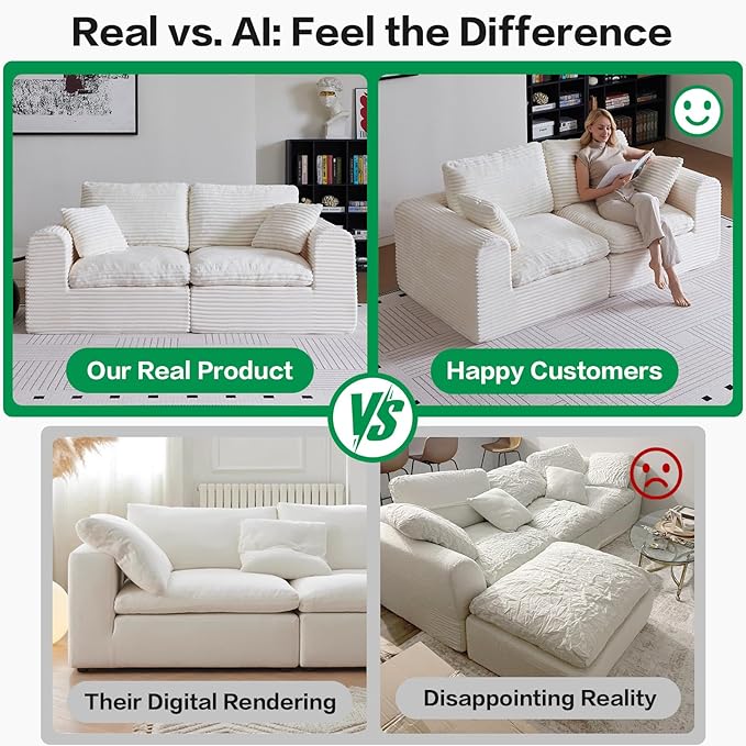 139 Oversized Sectional Couches for Living RoomU-Shaped Boneless Cloud Couch with Deep Seat and PillowsCompressed Sofa in a Box Suitable for Home &amp OfficeNo Assembly RequiredBeige