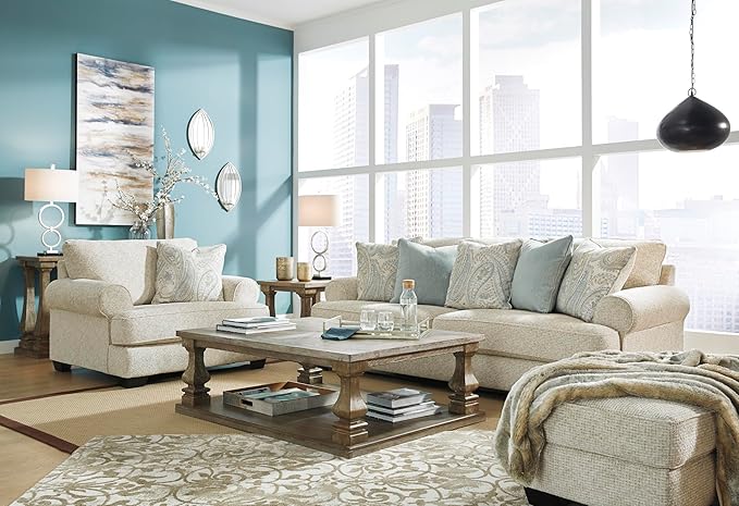 Signature Design by Ashley Monaghan Classic Upholstered Oversized Chair with Reversible Cushion Beige