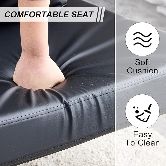 Generic Sofa Chair.Black PU Leather Accent Arm Chair Mid Century Modern Upholstered Armchair with Imitation Solid Wood Color Metal Frame Padded Backrest and Seat Cushion Sofa Chairs for Living Room