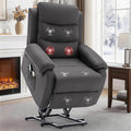 Power Lift Recliner Chair with Massage and Heat for Elderly Electric Lift Chair for Adults Small Recliner for Living Room Reading Room Recliner Saves Your Favorite Position Darkgrey