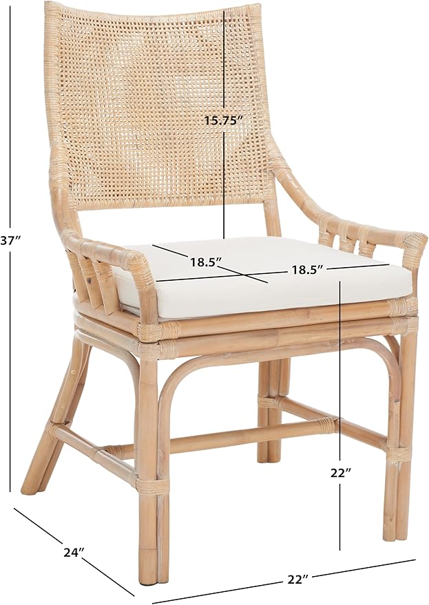Safavieh Home Collection Donatella Wash Chair Natural White