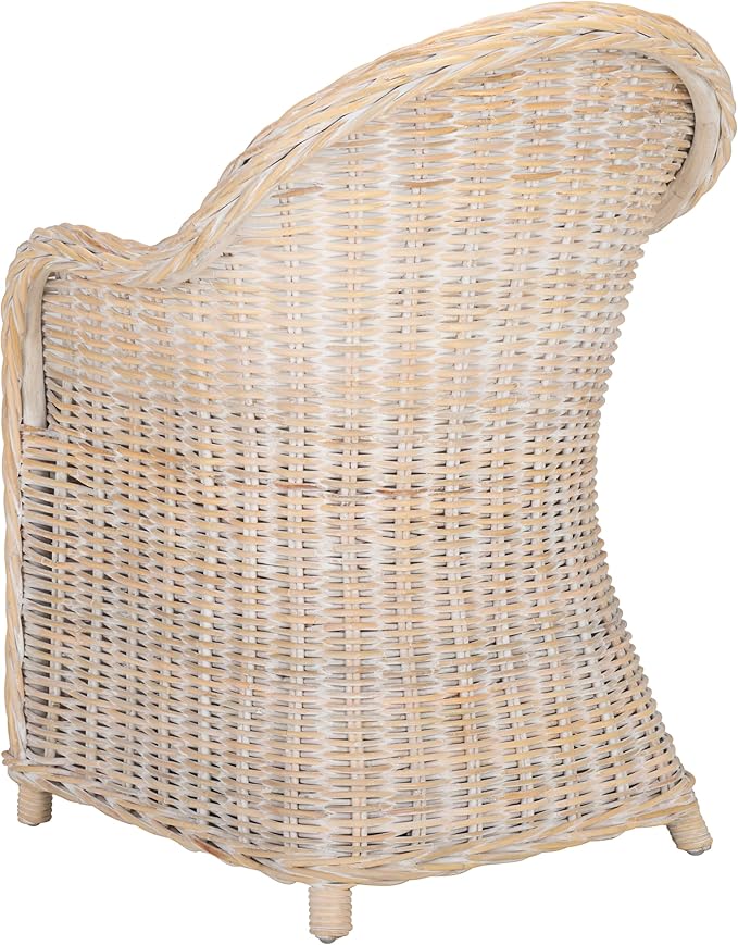 SAFAVIEH Home Collection Callista Yellow Wicker Club Chair