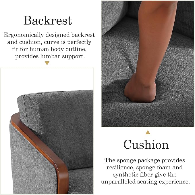 Swivel Barrel Accent Chair Mid Century Modern Arm Chair for Living Room Bedroom Comfy Club Reading Lounge Sofa Corner Chairs for Adults(Chenille Dark Grey Set of 2)