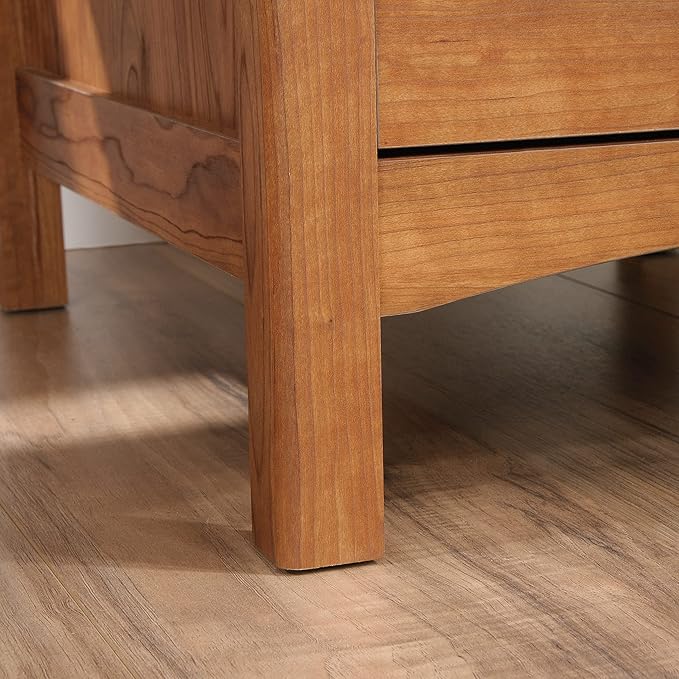 Sauder Union Plain Single Pedestal Desk Prairie Cherry Finish