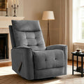 Swivel Rocker Recliner Chair Rocking Chair Small Swivel Recliner for Small Spaces Living Room RV(Dark Grey)