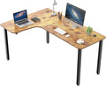 It's_Organized L-Shaped Computer Desk 61 Corner Computer Desk Office Study Writing Desk Home Gaming Desk with Large Mouse Pad &amp Cable Management Space-Saving Easy Assembly Rustic Brown/Left