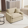 mikibama Luxury Modular Sectional Sofa Chair 45 Inch Modern Corduroy Comfy Cloud Couches for Living Room Office Bedroom Deep Sofa Chair with 1 Toss Pillows Camel