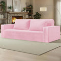 HABUTWAY Folding Sofa Bed 2 in 1 Convertible Sleeper Chair with 2 Pillows Portable Fold Out Chair Bed with Armrest Comfy Floor Couch Lazy Sofa for Living Room Bedroom Dorm Home Office Pink
