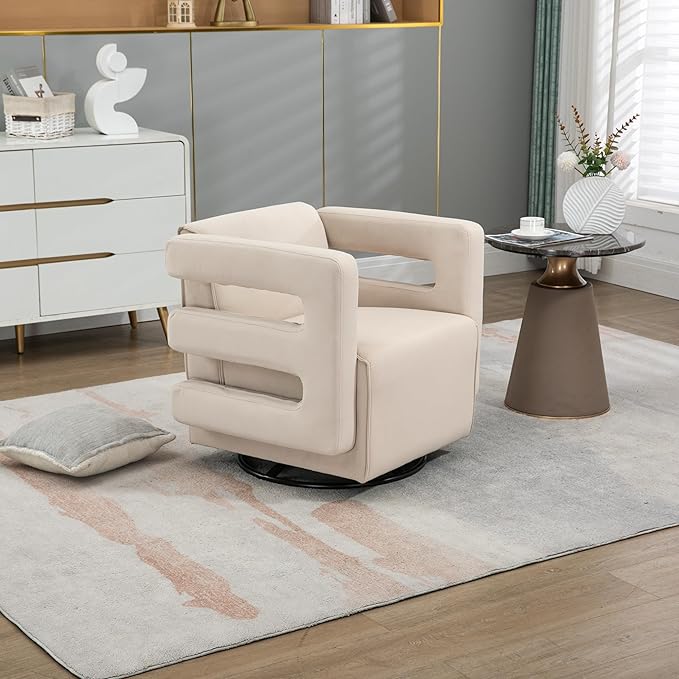 House Hold Upholstered Tufted Living Room Chair Textured Velvet Fabric Accent Chair with Metal Stand