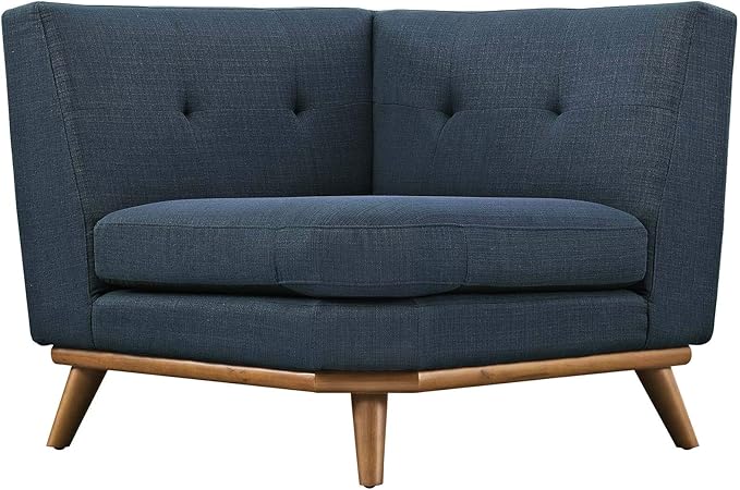 Modway EEI-1796-AZU Engage Upholstered Fabric Corner Chair Azure