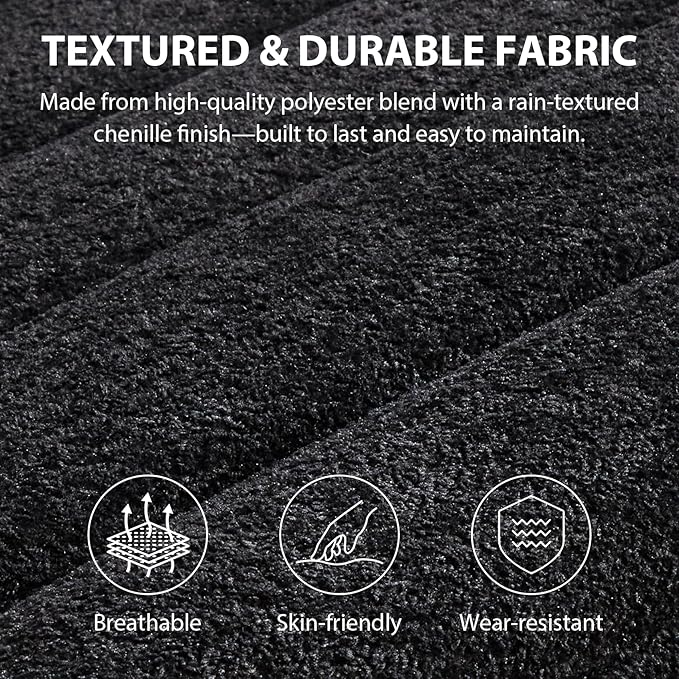 Armless Accent Chairs Set of 2 Single Sofa Chair Mini Cute Side Sofa with Sherpa Fabric Upholstered Cushion for Small Space Apartment Bedroom Living Room Black.