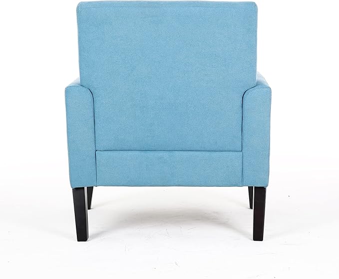 Fabric Accent Chair for Living Room Bedroom Button Tufted Upholstered Comfy Reading Accent Chairs Sofa (Blue)