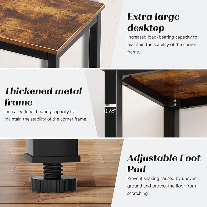 Need Large Computer Desk 70.8 x 31.5 inches Conference Table Large Office Desk Writing Table Workstation for Home OfficeRustic Brown AC3FB-180-ND