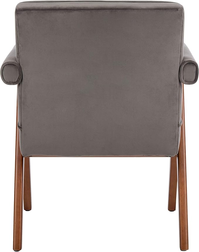 Safavieh Home Collection Suri Navy and Walnut Mid-Century Arm Chair